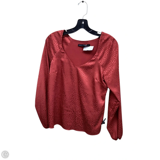 Top Long Sleeve By White House Black Market In Red, Size: Xs