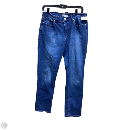 Jeans Straight By Loft In Blue Denim, Size: 8