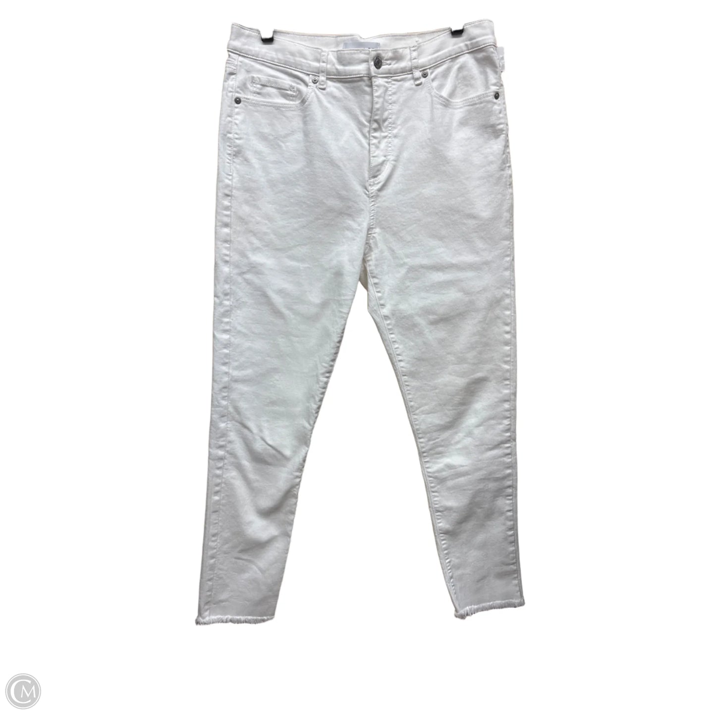 Jeans Skinny By Loft In White Denim, Size: 10