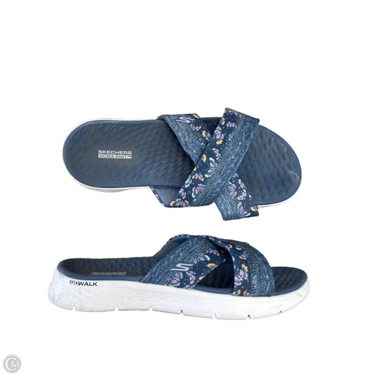 Sandals Flats By Skechers In Blue, Size: 10