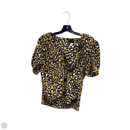 Top Short Sleeve By Who What Wear In Animal Print, Size: S