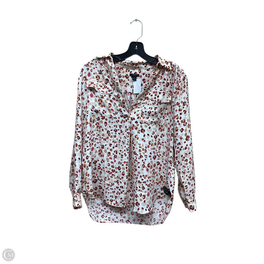 Top Long Sleeve By Ann Taylor In Red & White, Size: Sp