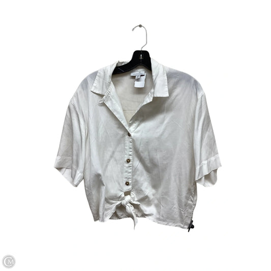 Top Short Sleeve By Top Shop In White, Size: S
