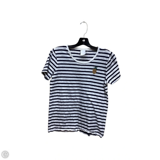 Top Short Sleeve By J. Crew In Striped Pattern, Size: M