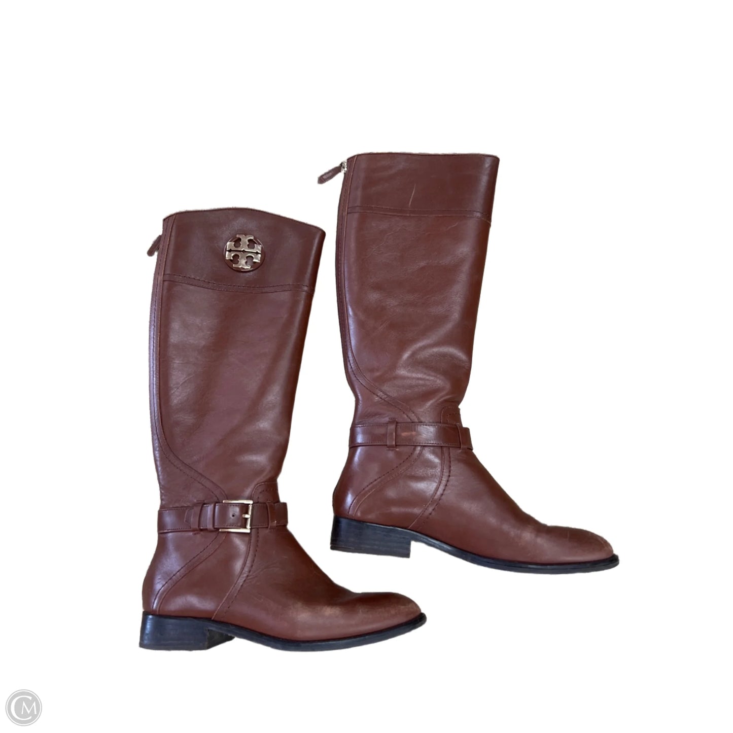 Boots Designer By Tory Burch In Brown, Size: 7