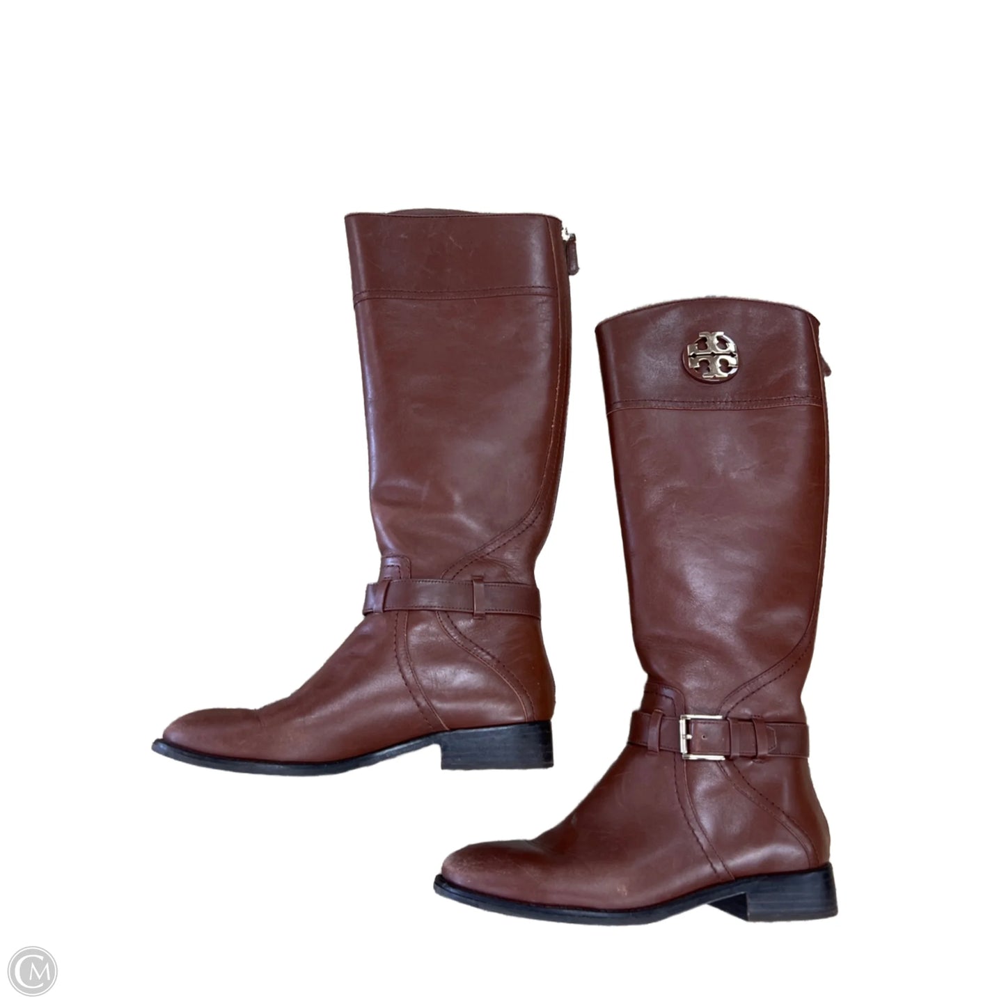 Boots Designer By Tory Burch In Brown, Size: 7