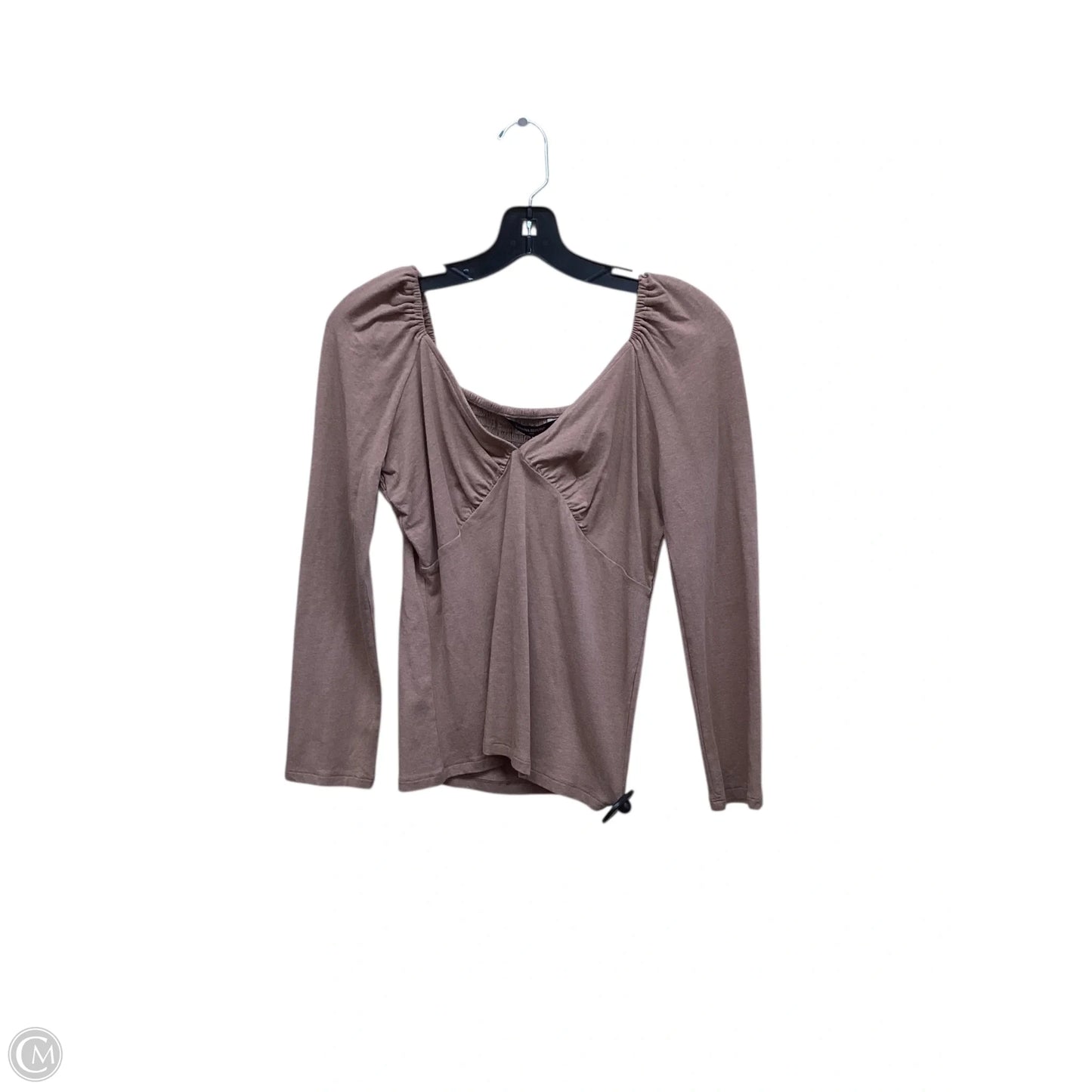 Top Long Sleeve By Banana Republic In Brown, Size: S