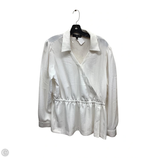 Top Long Sleeve By Fred David In White, Size: Xl