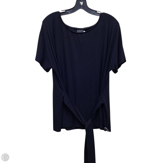 Top Short Sleeve By Worthington In Black, Size: Xl