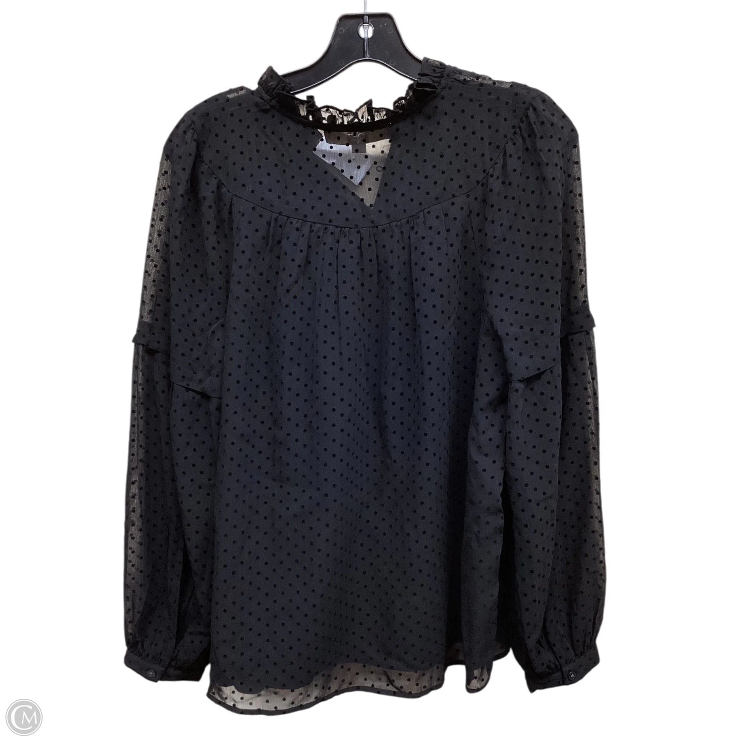 Top Long Sleeve By Loft In Black, Size: S