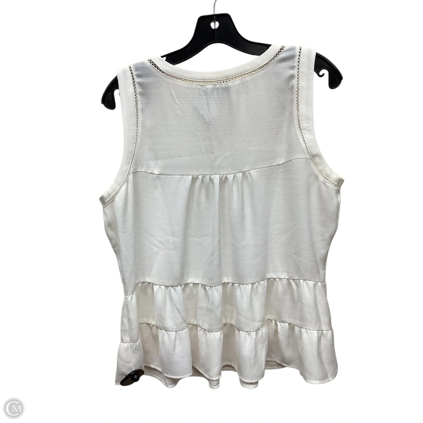 Top Sleeveless By Loft In Cream, Size: S