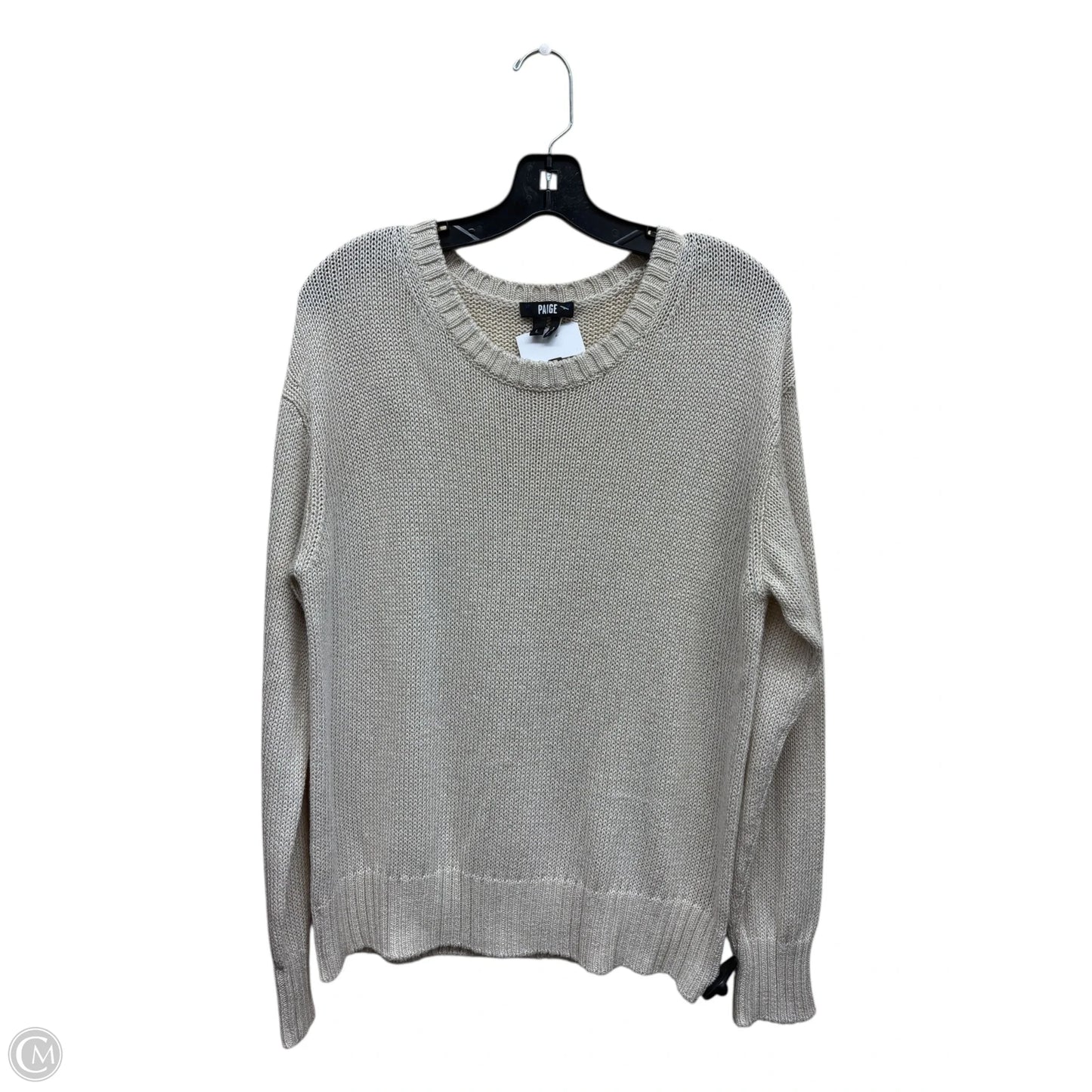 Sweater By Paige In Beige, Size: L