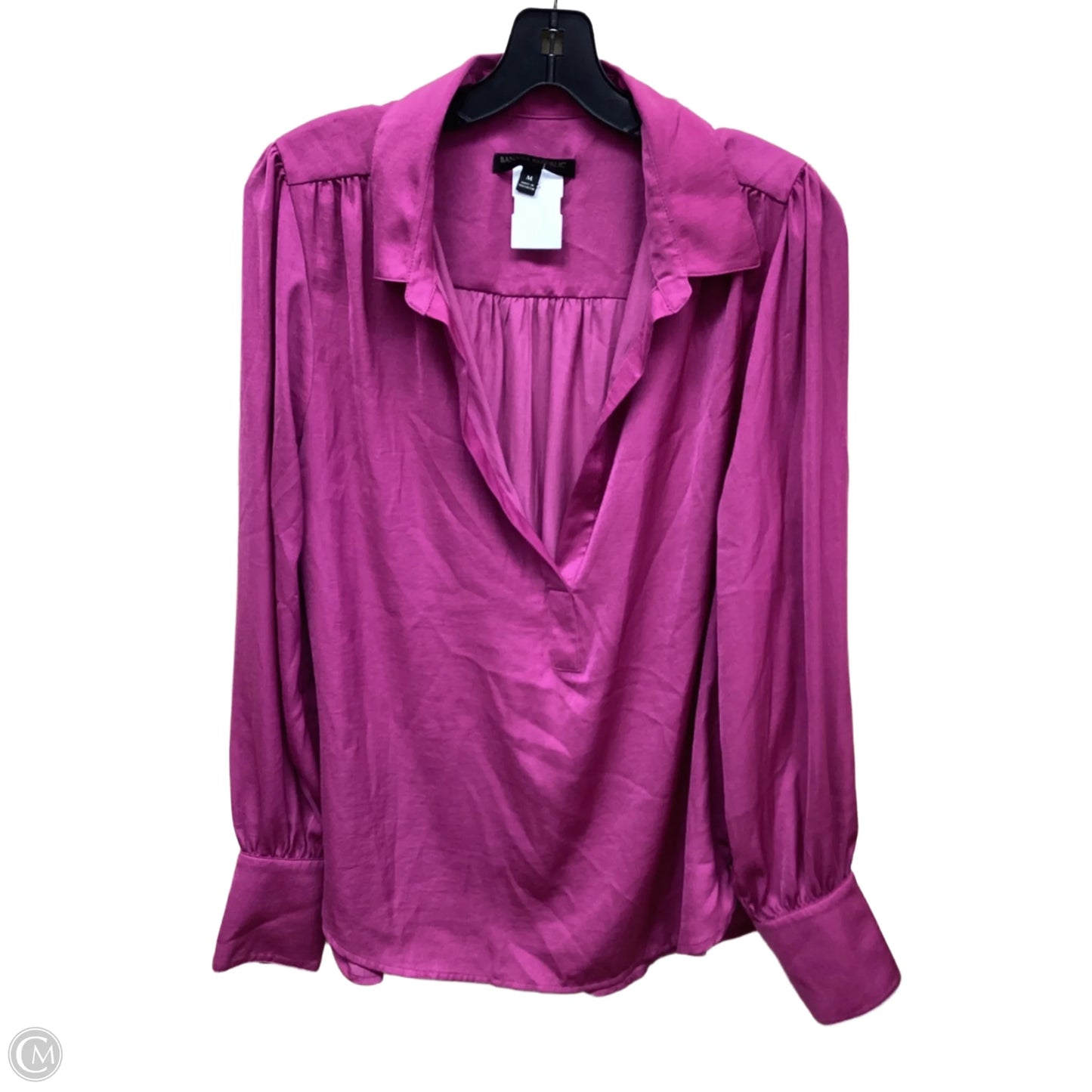 Top Long Sleeve By Banana Republic In Purple, Size: M