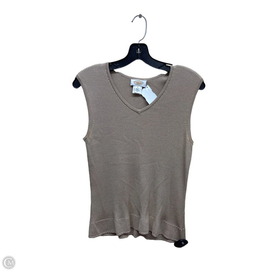 Top Sleeveless By Talbots In Tan, Size: M
