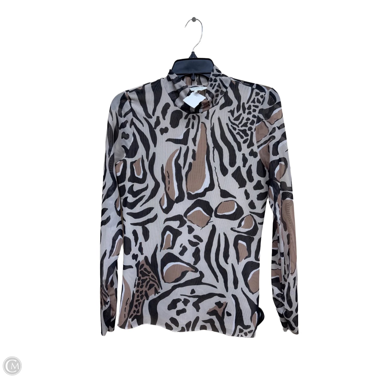 Top Long Sleeve By Ted Baker In Animal Print, Size: 4