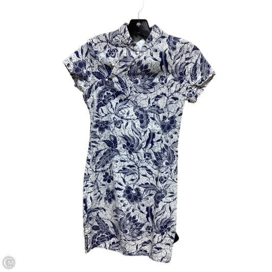 Dress Casual Midi By Clothes Mentor In Blue & Cream, Size: S