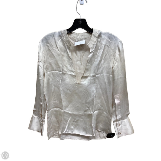 Top Long Sleeve Designer By Roberto Cavalli In Beige, Size: S