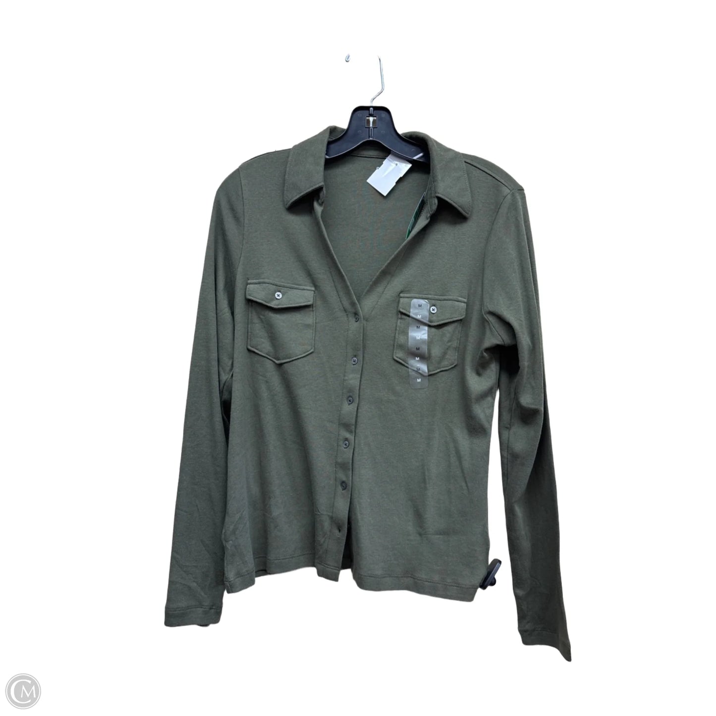 Top Long Sleeve By Gap In Green, Size: M