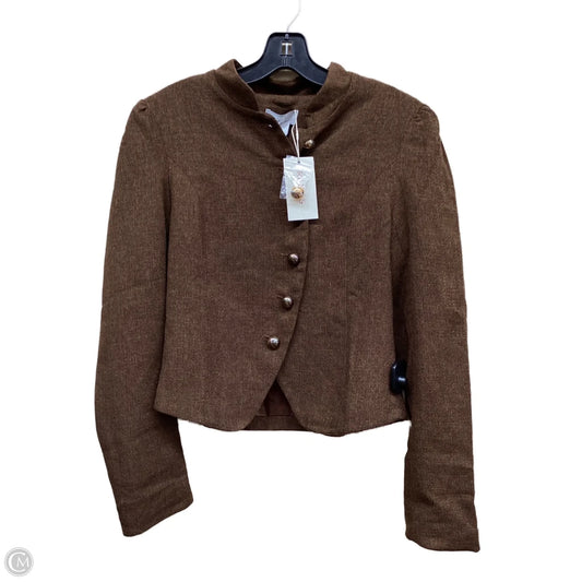Blazer By Clothes Mentor In Brown, Size: M