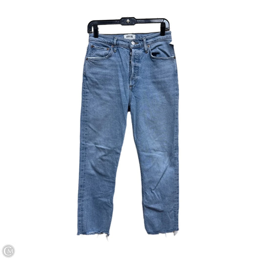 Jeans Straight By Agolde In Blue Denim, Size: 2