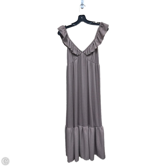 Dress Casual Midi By Caution To The Wind In Brown, Size: M