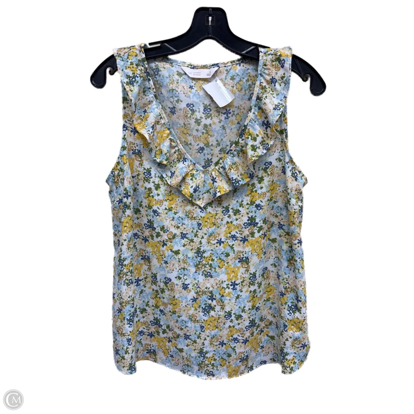 Top Sleeveless By Lc Lauren Conrad In Floral Print, Size: S