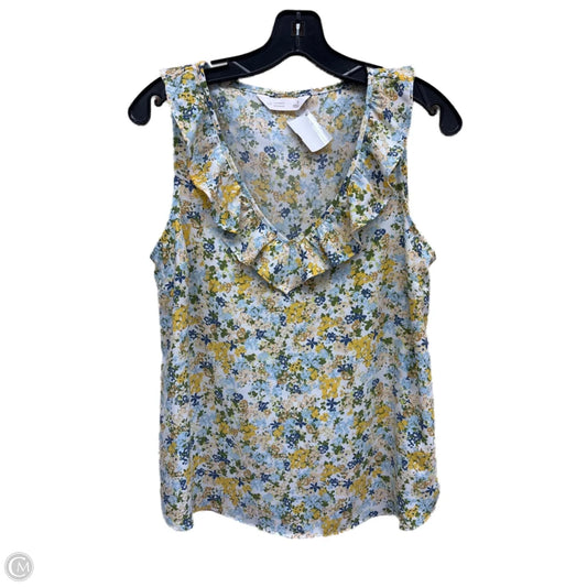 Top Sleeveless By Lc Lauren Conrad In Floral Print, Size: S