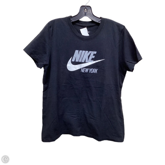 Athletic Top Short Sleeve By Nike Apparel In Black, Size: L