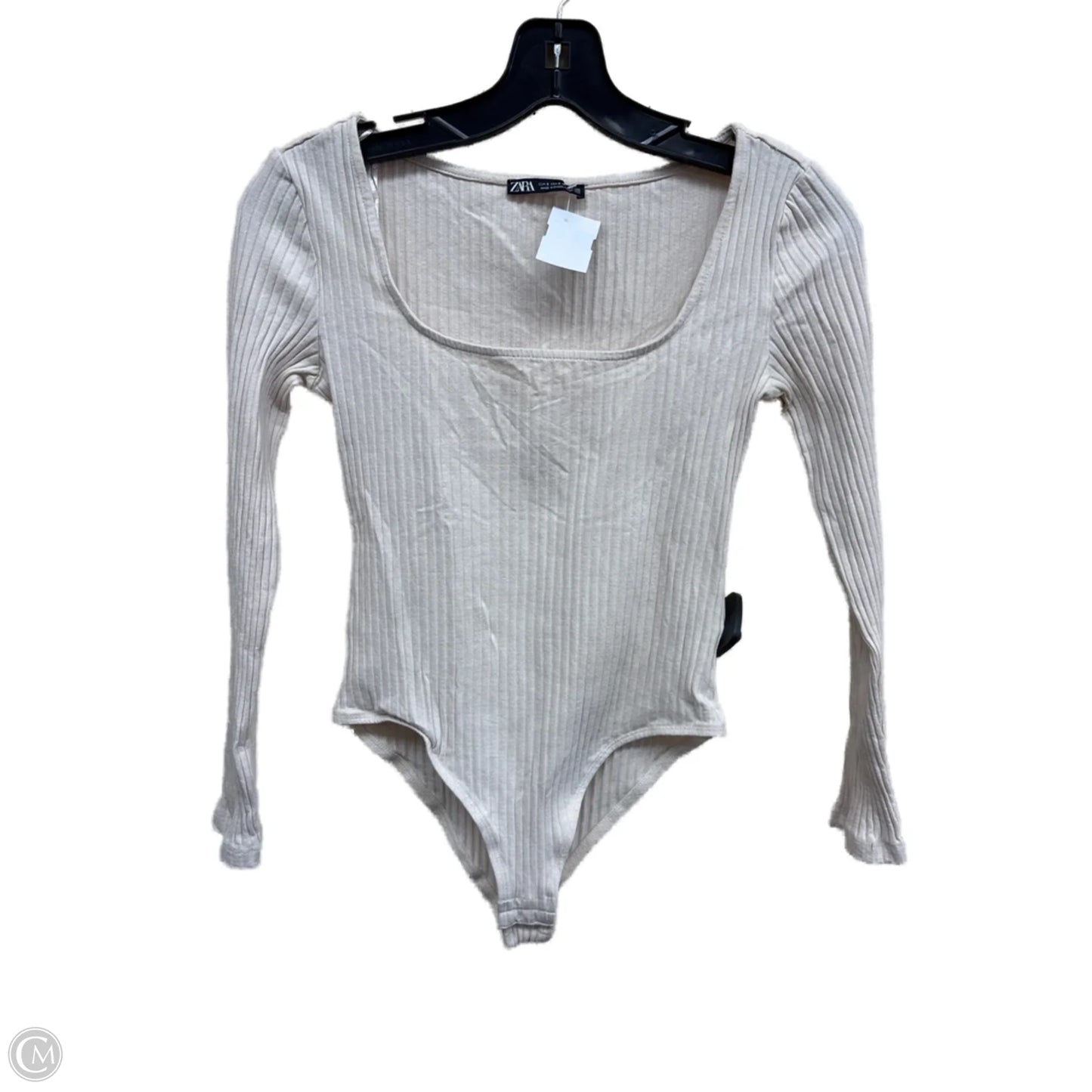 Top Long Sleeve By Zara In Beige, Size: S