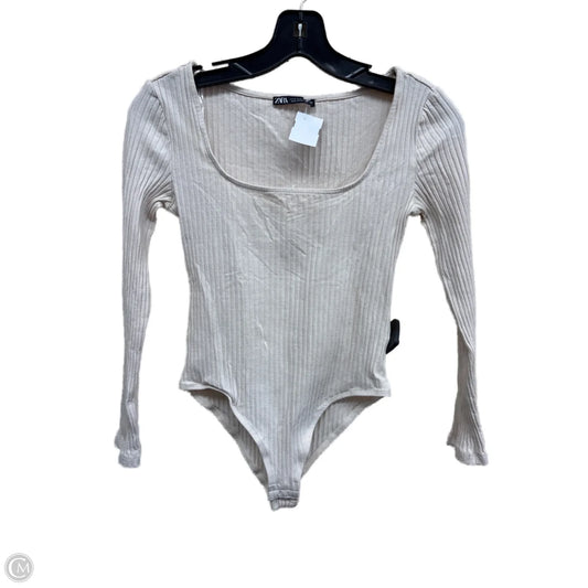 Top Long Sleeve By Zara In Beige, Size: S