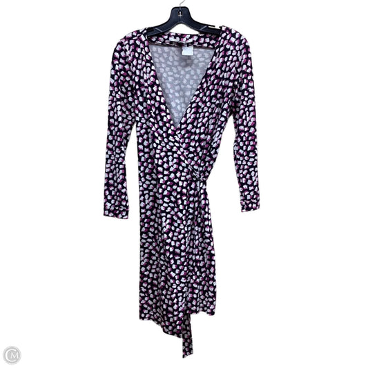 Dress Designer By Diane Von Furstenberg In Black & Purple, Size: 6