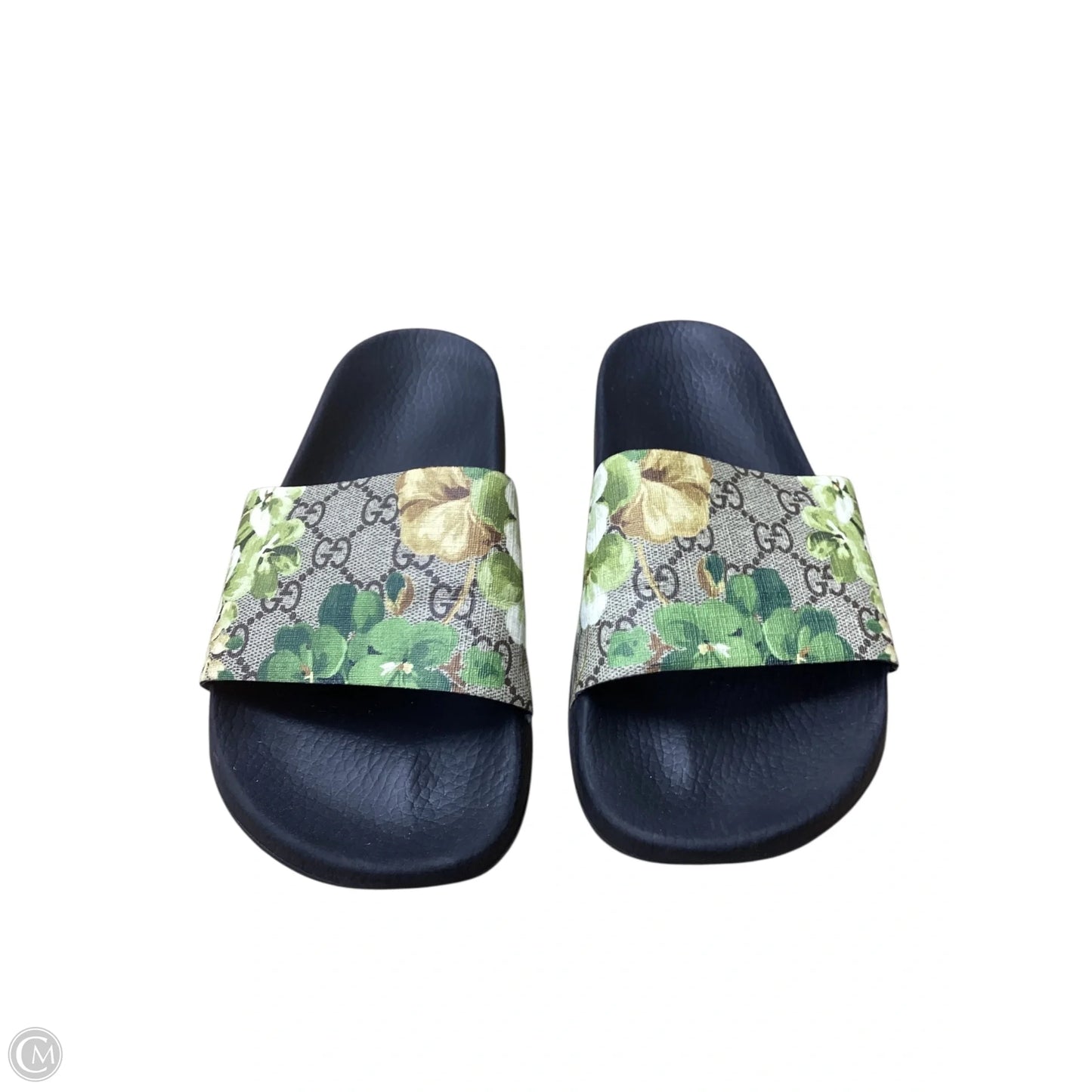 Sandals Luxury Designer By Gucci In Floral Print Sz 9