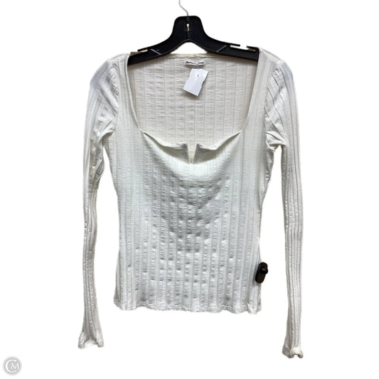 Top Long Sleeve By Reformation In White, Size: L