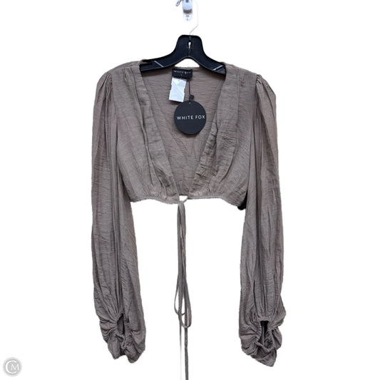 Top Long Sleeve By Clothes Mentor In Brown, Size: S