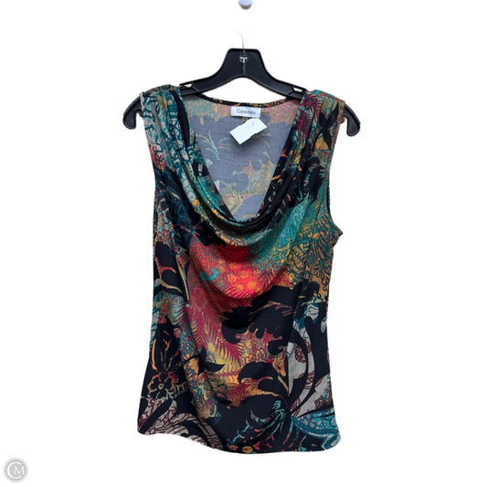 Top Sleeveless By Calvin Klein In Multi-colored, Size: M