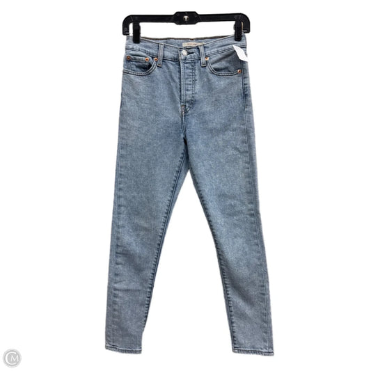 Jeans Skinny By Levis In Blue Denim, Size: 0