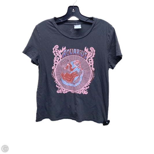 Top Short Sleeve By Clothes Mentor In Grey & Pink, Size: S