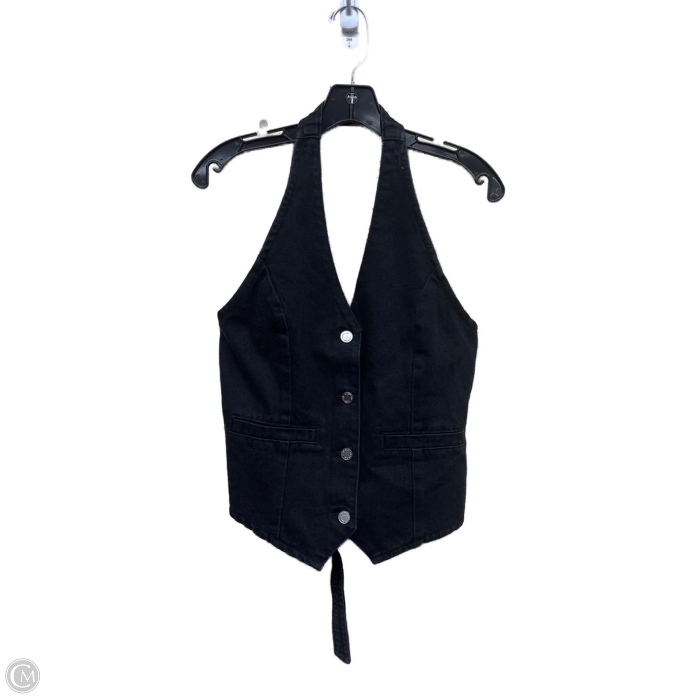 Top Sleeveless By Nasty Gal In Black Denim, Size: 10