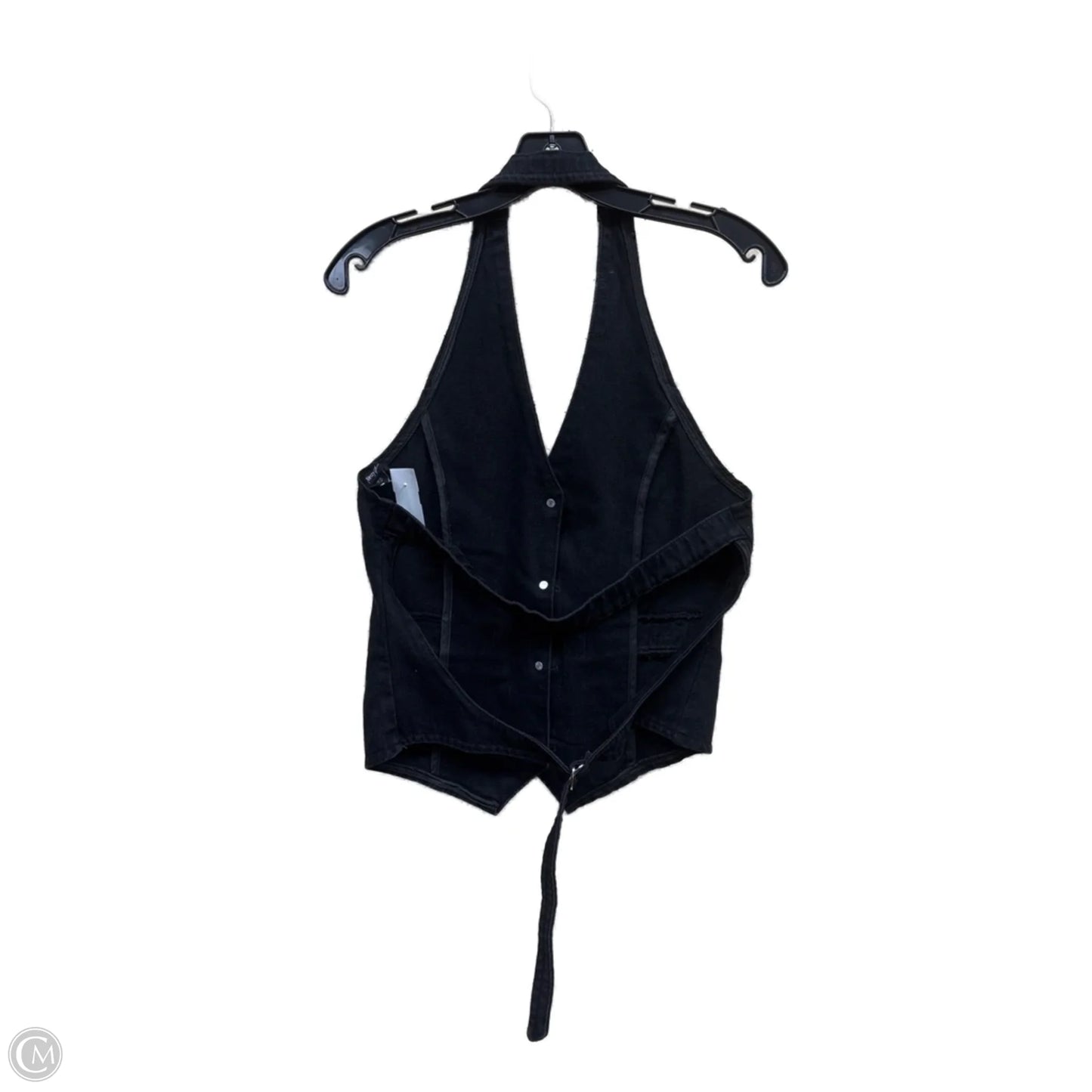 Top Sleeveless By Nasty Gal In Black Denim, Size: 10