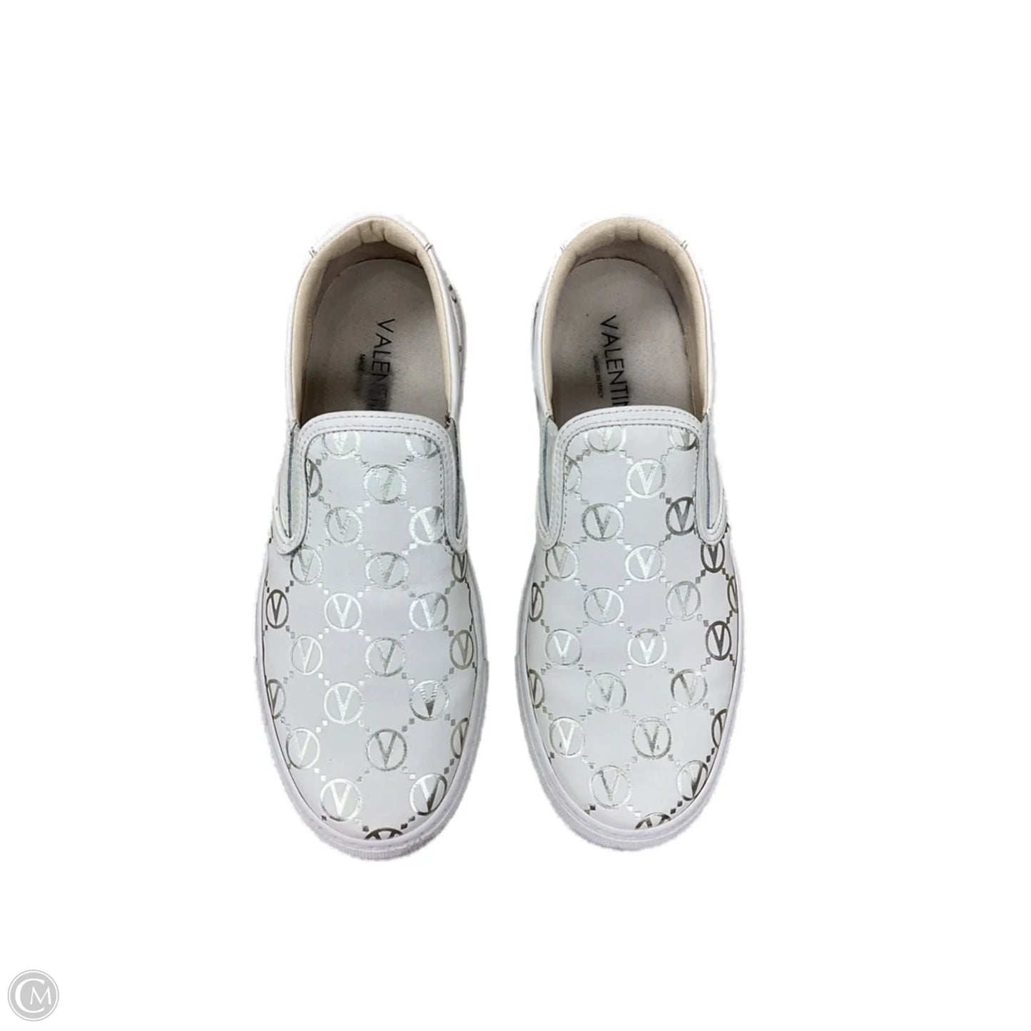 Shoes Designer By Valentino-mario In Gold & White, Size: 10