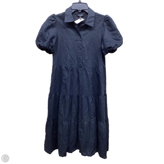 Dress Casual Midi By Banana Republic In Black, Size: Xxs