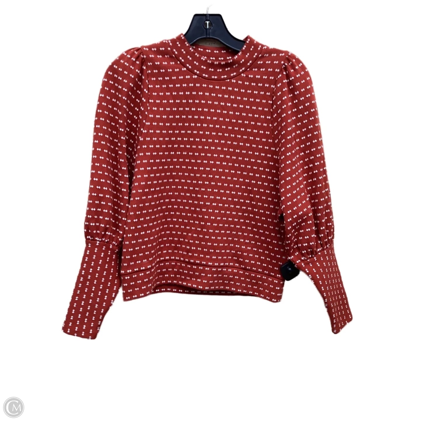 Top Long Sleeve By Madewell In Polkadot Pattern, Size: Xs