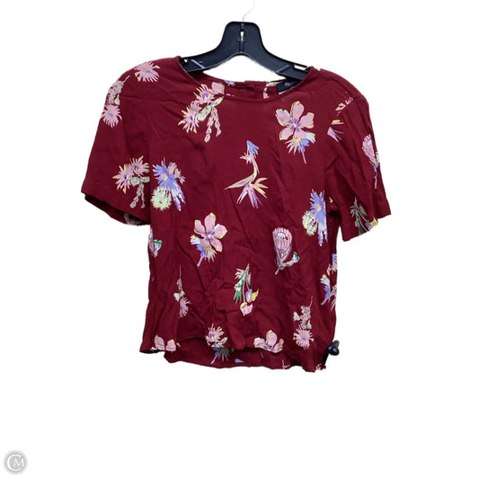 Top Short Sleeve By Madewell In Floral Print, Size: Xs