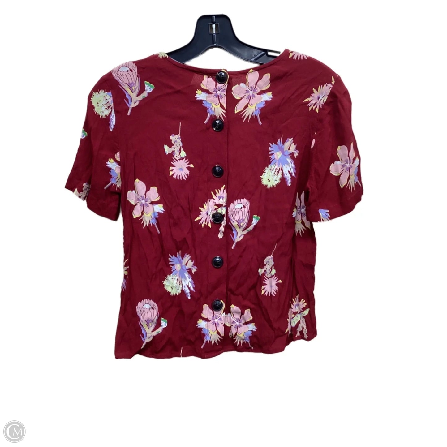Top Short Sleeve By Madewell In Floral Print, Size: Xs