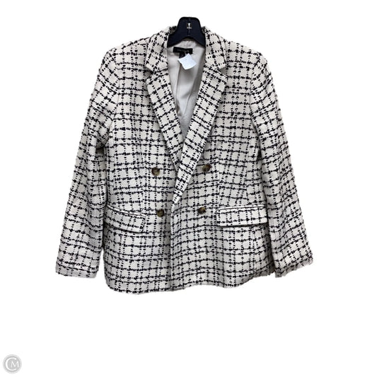 Blazer By Ann Taylor In Checkered Pattern, Size: 10