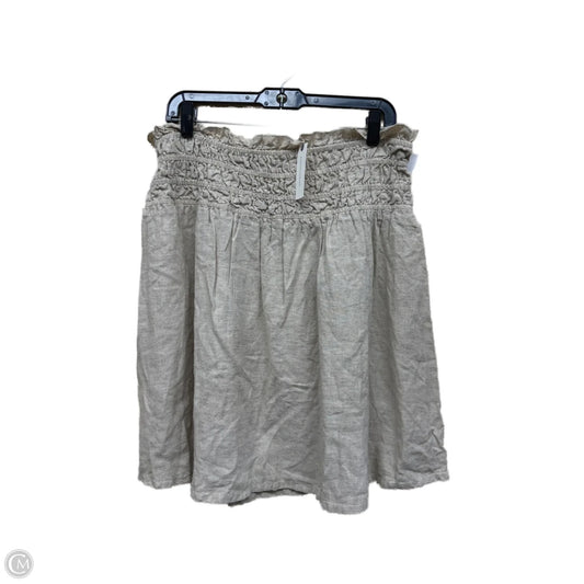 Skirt Mini & Short By Anthropologie In Taupe, Size: L