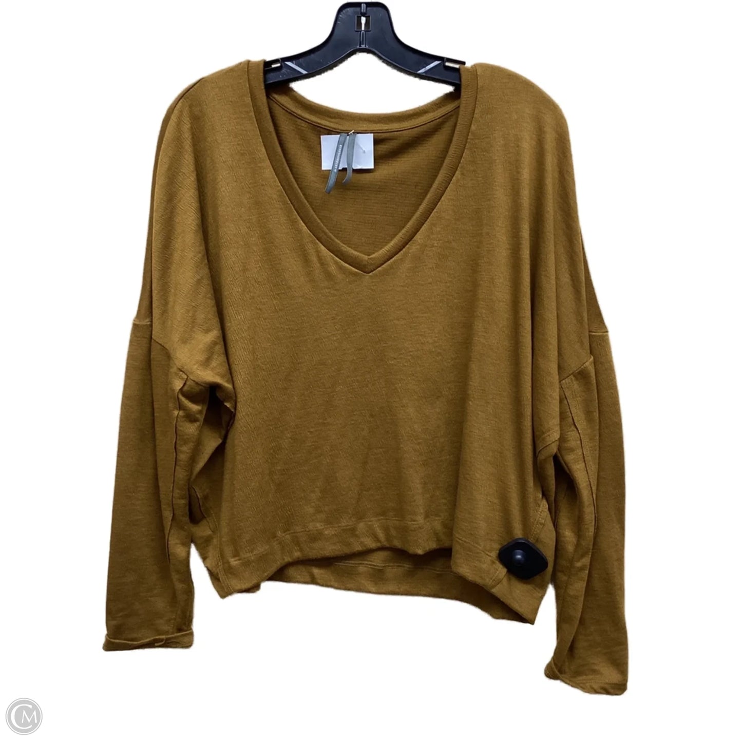 Top Long Sleeve By Anthropologie In Brown, Size: S