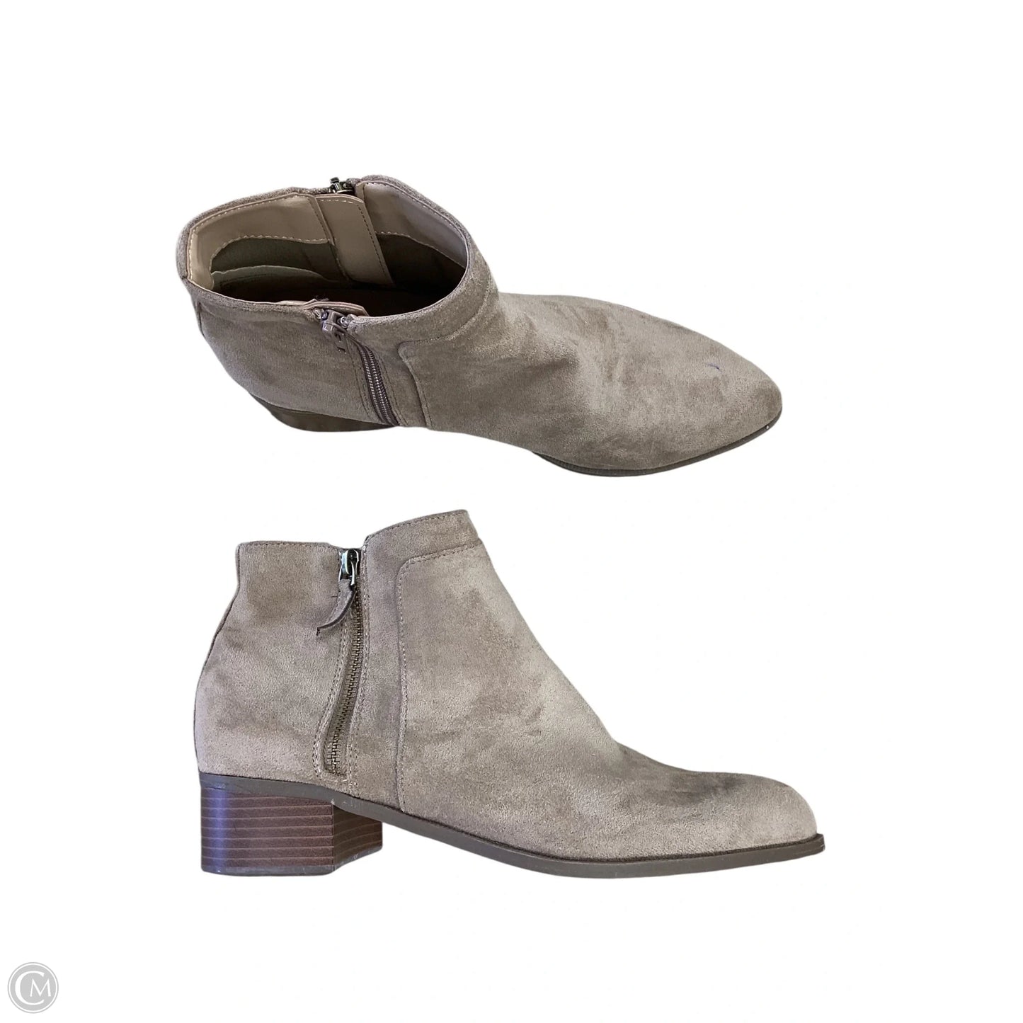 Boots Ankle Heels By Anne Klein In Brown, Size: 9