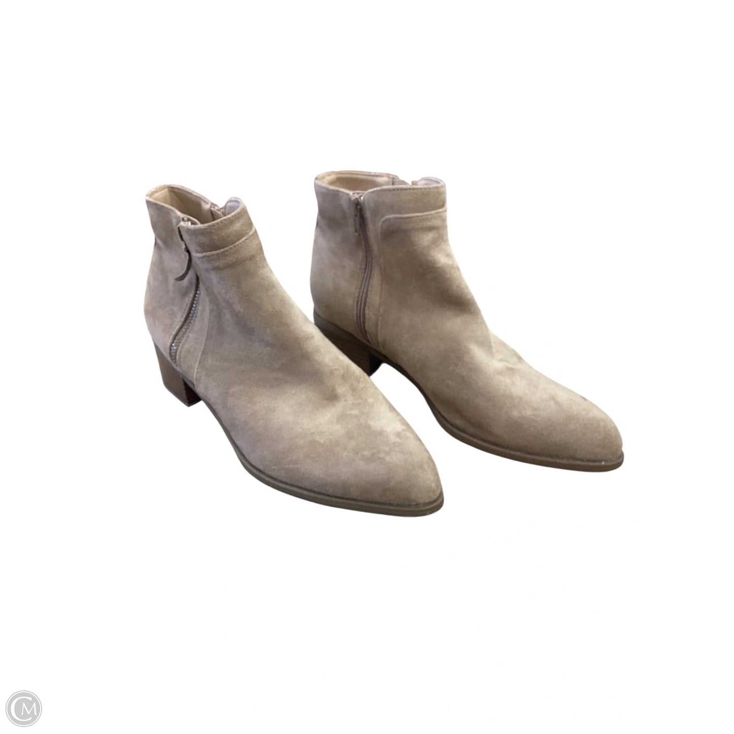 Boots Ankle Heels By Anne Klein In Brown, Size: 9