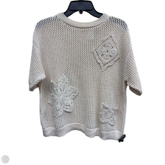 Top Short Sleeve By Mng In Tan, Size: S